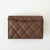 CHANEL Classic Flap Card Holder 26P Dark Beige Quilted Caviar Light Gold Hardware 