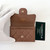 CHANEL Classic Flap Card Holder 26P Dark Beige Quilted Caviar Light Gold Hardware 