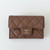 CHANEL Classic Flap Card Holder 26P Dark Beige Quilted Caviar Light Gold Hardware 