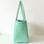 CHANEL Small Cerf Shopping Bag 26S Mint Green Croc Embossed Calfskin Gold Hardware 