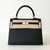 HERMES Kelly 25 Black Epsom Palladium G 