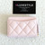 Zip Cardholder 26C Light Pink Quilted Caviar Light Gold Hardware