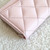 CHANEL Zip Cardholder 26C Light Pink Quilted Caviar Light Gold Hardware 