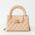 CHANEL Kelly Top Handle 25C Beige Aged Quilted Calfskin Brushed Gold Hardware 