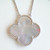 Magic Alhambra Pendant White Mother of Pearl 18K White Gold