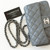 Classic Mini Rectangular Flap 17B Gray Quilted Caviar Silver Hardware