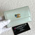 Flap Cardholder 26K Iridescent Green Calfskin CC Fish Gold Hardware
