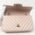 Classic 17C Cuba Collection Light Soft Pink Mini Rectangular Chevron Lambskin with light gold hardware