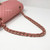 Chanel 19S Classic Medium Matte Pink Chevron Caviar with light gold hardware