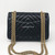 VAN CLEEF 
ARPELS Chanel Reissue Black Chevron Calfskin Double Flap and Aged Gold Hardware size 224 