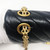 VAN CLEEF 
ARPELS Chanel Reissue Black Chevron Calfskin Double Flap and Aged Gold Hardware size 224 