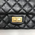 VAN CLEEF 
ARPELS Reissue 2.55  Black Quilted Aged Calfskin Double Flap with aged gold hardware 225 
