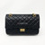 VAN CLEEF 
ARPELS Reissue 2.55  Black Quilted Aged Calfskin Double Flap with aged gold hardware 225 