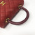 Chanel Mini Coco Red Quilted Caviar with Lizard Handle and aged gold hardware