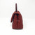VAN CLEEF 
ARPELS Chanel Mini Coco Red Quilted Caviar with Lizard Handle and aged gold hardware 