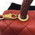 VAN CLEEF 
ARPELS Chanel Mini Coco Red Quilted Caviar with Lizard Handle and aged gold hardware 