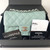 VAN CLEEF 
ARPELS Chanel 18C Mini Rectangular Light Blue Quilted Caviar with silver hardware 