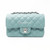 VAN CLEEF 
ARPELS Chanel 18C Mini Rectangular Light Blue Quilted Caviar with silver hardware 
