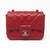 Chanel 14C Red Mini Square Caviar with silver hardware-1653427867