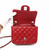 Chanel 14C Red Mini Square Caviar with silver hardware-1653427867