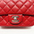 Chanel 14C Red Mini Square Caviar with silver hardware-1653427867