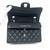 Classic Small Black Quilted Caviar Double Flap with silver hardware