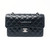 VAN CLEEF 
ARPELS Chanel Classic Small Black Caviar Double Flap with silver hardware 