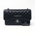 VAN CLEEF 
ARPELS Chanel Classic Black Jumbo Double Flap Caviar with silver hardware 