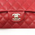 Classic 19B Red Small Quilted Caviar Double Flap with light gold hardware-1653428372