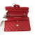 VAN CLEEF 
ARPELS Classic 19B Red Small Quilted Caviar Double Flap with light gold hardware-1653428372 