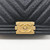 Chanel 18K Le Boy Old Medium Black Chevron Caviar with brushed gold hardware