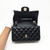 VAN CLEEF 
ARPELS Chanel 16B Classic Mini Rectangular Black Quilted Lambskin with light gold hardware 