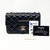 VAN CLEEF 
ARPELS Chanel 16B Classic Mini Rectangular Black Quilted Lambskin with light gold hardware 