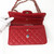 Chanel Classic Small 19B Red Caviar with light gold hardware