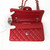 Chanel Classic Small 19B Red Caviar with light gold hardware