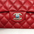 Chanel Classic Small 19B Red Caviar with light gold hardware