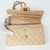 Chanel Classic Small Double Flap 19S Iridescent Light Beige Quilted Caviar with light gold hardware