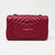 Chanel 18B Mini Rectangular Raspberry Red Chevron Caviar with light gold hardware