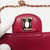 Chanel 18B Mini Rectangular Raspberry Red Chevron Caviar with light gold hardware