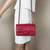VAN CLEEF & ARPELS Chanel 18B Mini Rectangular Raspberry Red Chevron Caviar with light gold hardware 