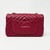 VAN CLEEF & ARPELS Chanel 18B Mini Rectangular Raspberry Red Chevron Caviar with light gold hardware 