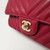 VAN CLEEF & ARPELS Chanel 18B Mini Rectangular Raspberry Red Chevron Caviar with light gold hardware 