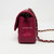 VAN CLEEF & ARPELS Chanel 18B Mini Rectangular Raspberry Red Chevron Caviar with light gold hardware 