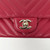 VAN CLEEF & ARPELS Chanel 18B Mini Rectangular Raspberry Red Chevron Caviar with light gold hardware 