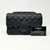 Chanel 17S So Black Classic Mini Rectangular Quilted Crumpled Calfskin with shiny black hardware