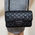 VAN CLEEF & ARPELS Chanel 17S So Black Classic Mini Rectangular Quilted Crumpled Calfskin with shiny black hardware 
