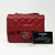 VAN CLEEF 
ARPELS Chanel Classic Mini Square 17B Red Quilted Caviar with silver hardware 
