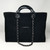 Chanel 19A Deauville with handle Black Lurex Boucle with silver hardware