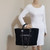 Chanel 19A Deauville with handle Black Lurex Boucle with silver hardware