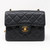 Chanel Classic Mini Square Black Quilted Caviar with 24k gold plated hardware
